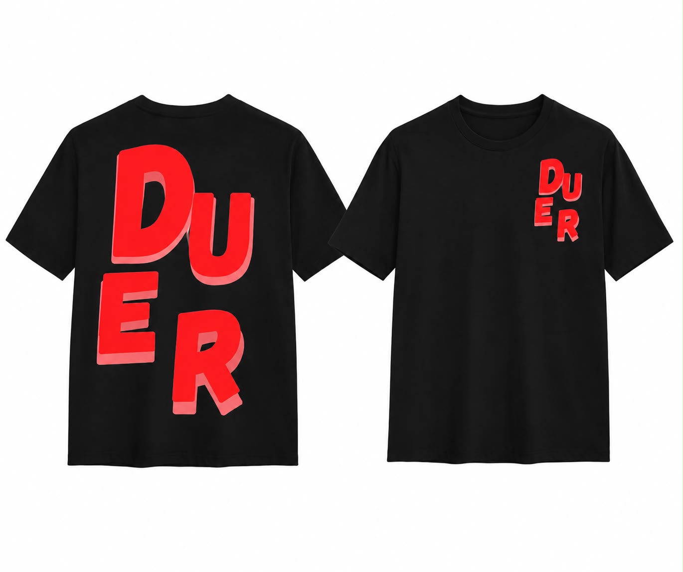 Camisa DUER Negra con Rojo